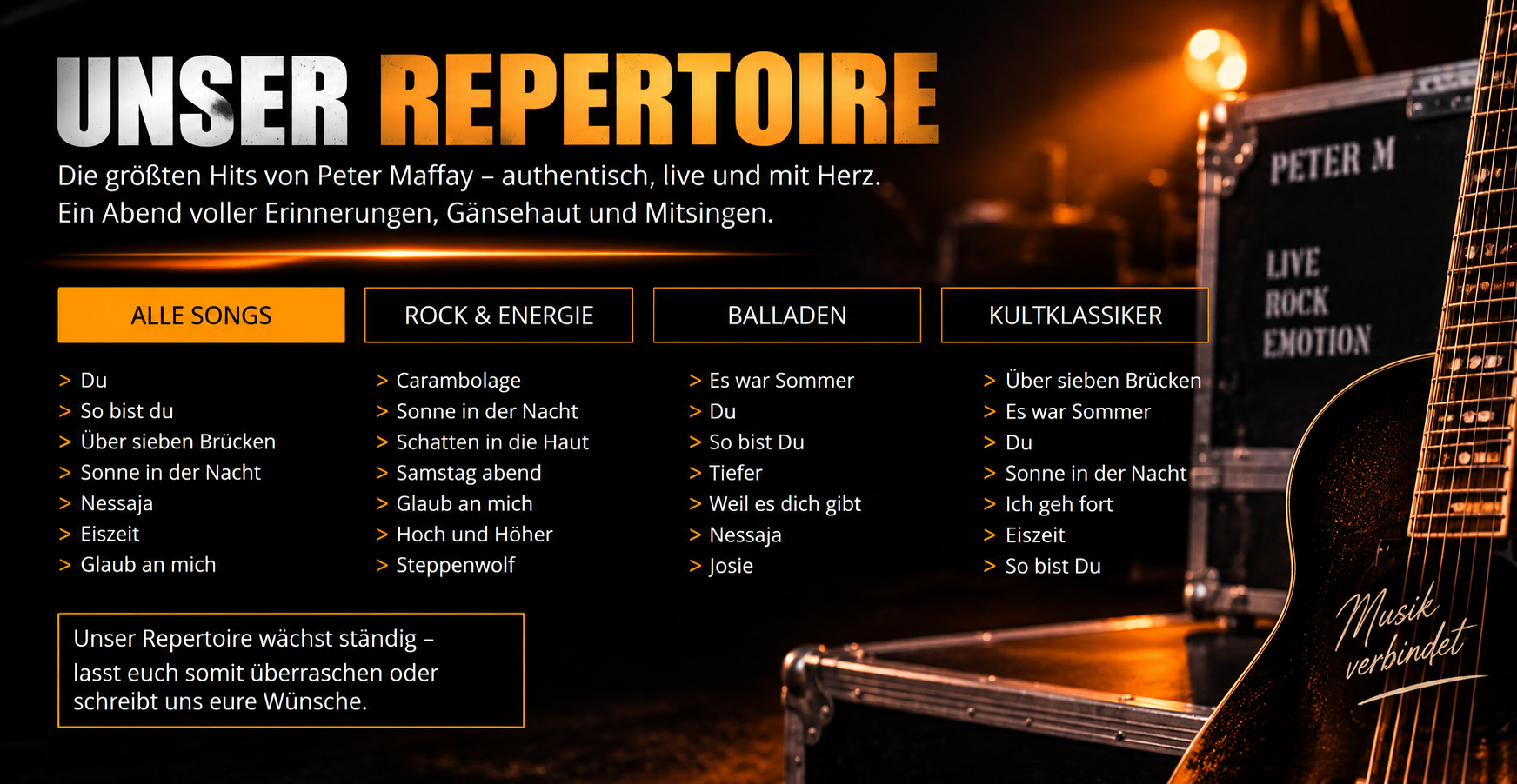 PETER M – Die Maffay Tribute Band im Norden